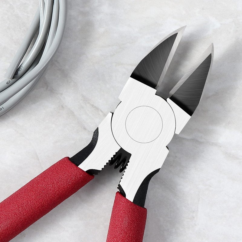 IGAN-P6 6-inch Ultra Sharp & Powerful Side Cutter Clippers with Longer Flush Cutting Edge, Ideal Wire Snips for Crafting, Floral, Electrical & Any Clean Cut Needs - Image 4